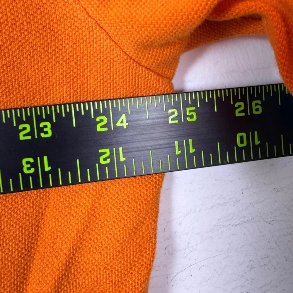 Vintage Polo Ralph‎ Lauren Polo Shirt Mens L Orange Embroidered Pony Cotton Golf